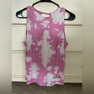 Womens Soulcycle tie-dye tank